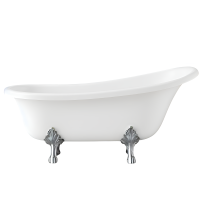 BANERA VICTORIANA CLAWFOOT CROMADO 175*76*75CM