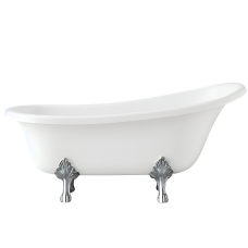 BANERA VICTORIANA CLAWFOOT CROMADO 160*70*75CM 