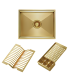 CANAL HUMEDO FH 500*400*110MM EN COLOR DORADO PULIDO