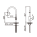 GRIFO COCINA CAMELLIA ALTO ROSE GOLD