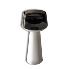 LAVABO PEDESTAL VITREO FH-319T 500*500/900 BLACK