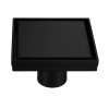 Desagüe de Piso Dawn 10x10 cm en Acero Inoxidable – Acabado Negro Grisáceo - YH022NBGS