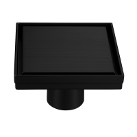 Desagüe de Piso Dawn 10x10 cm en Acero Inoxidable – Acabado Negro Grisáceo - YH022NBGS