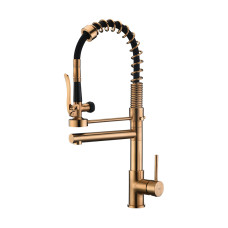GRIFO COCINA PULL-OUT DOBLE ROSE GOLD CARL