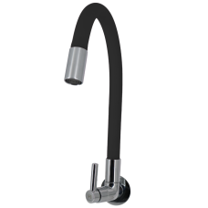 GRIFO DE PARED FLEXIBLE  frio ecoslim color cromado con preto