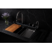 BACHA INTELIGENTE 100*46*22CM CON ESCURRIDOR COLOR GUNBLACK