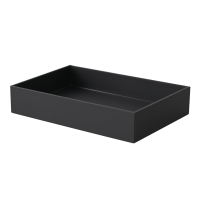 LAVABO MARBLE  600*400*120 COLOR NEGRO MATE DE SOBREPONER