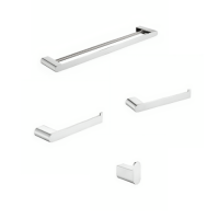 KIT ACCESORIOS BANO BRATTI FLAT CROMADO 4PÇ