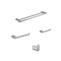 KIT ACCESORIOS BANO BRATTI FLAT NÍQUEL 4PÇ