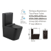 INODORO C/CAJA P-TRAP 625*385*835 BRATTI BLACK