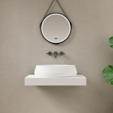 LAVABO OVAL CORIAN FH-8693A 600*420*150MM APOYO/MW