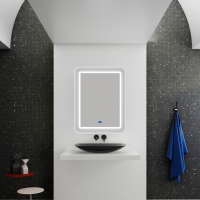 ESPEJO SMART EN SOLID SURFACE 550*800*120MM EN COLOR BLANCO MATTE