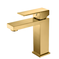 GRIFO MONO BAJO THAMES DORADO CEPILLADO