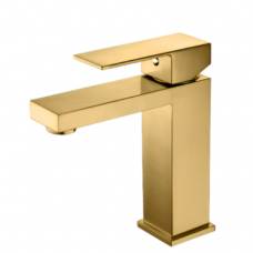GRIFO MONO BAJO THAMES DORADO CEPILLADO