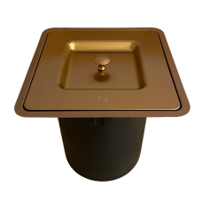 BASURERO SLIMBIN 25*25CM ROSE GOLD
