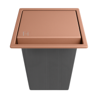 BASURERO QUADRATTA FH 30CM ROSE GOLD