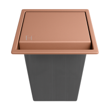 BASURERO QUADRATTA FH 30CM ROSE GOLD