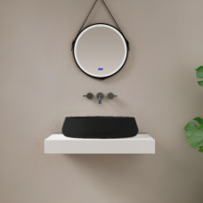 LAVABO OVAL CORIAN FH-8693A 600*420*150 APOYO/MB