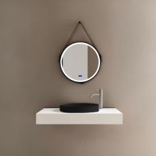LAVABO RAVENA CON 400*400*60MM DE APOYO EN COLOR NEGRO MATTE